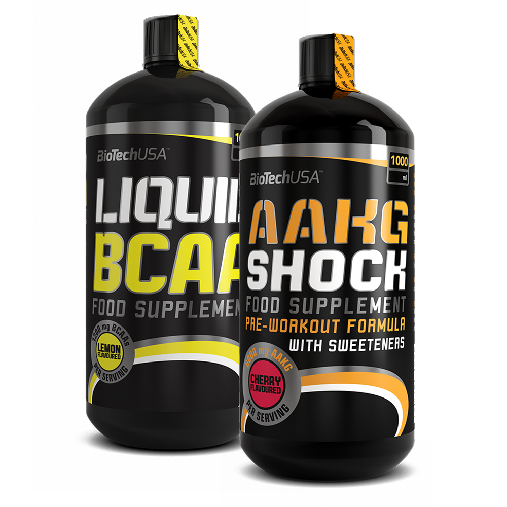 BCAA Liquid + AAKG Shock (2x1 lit.) BioTech USA